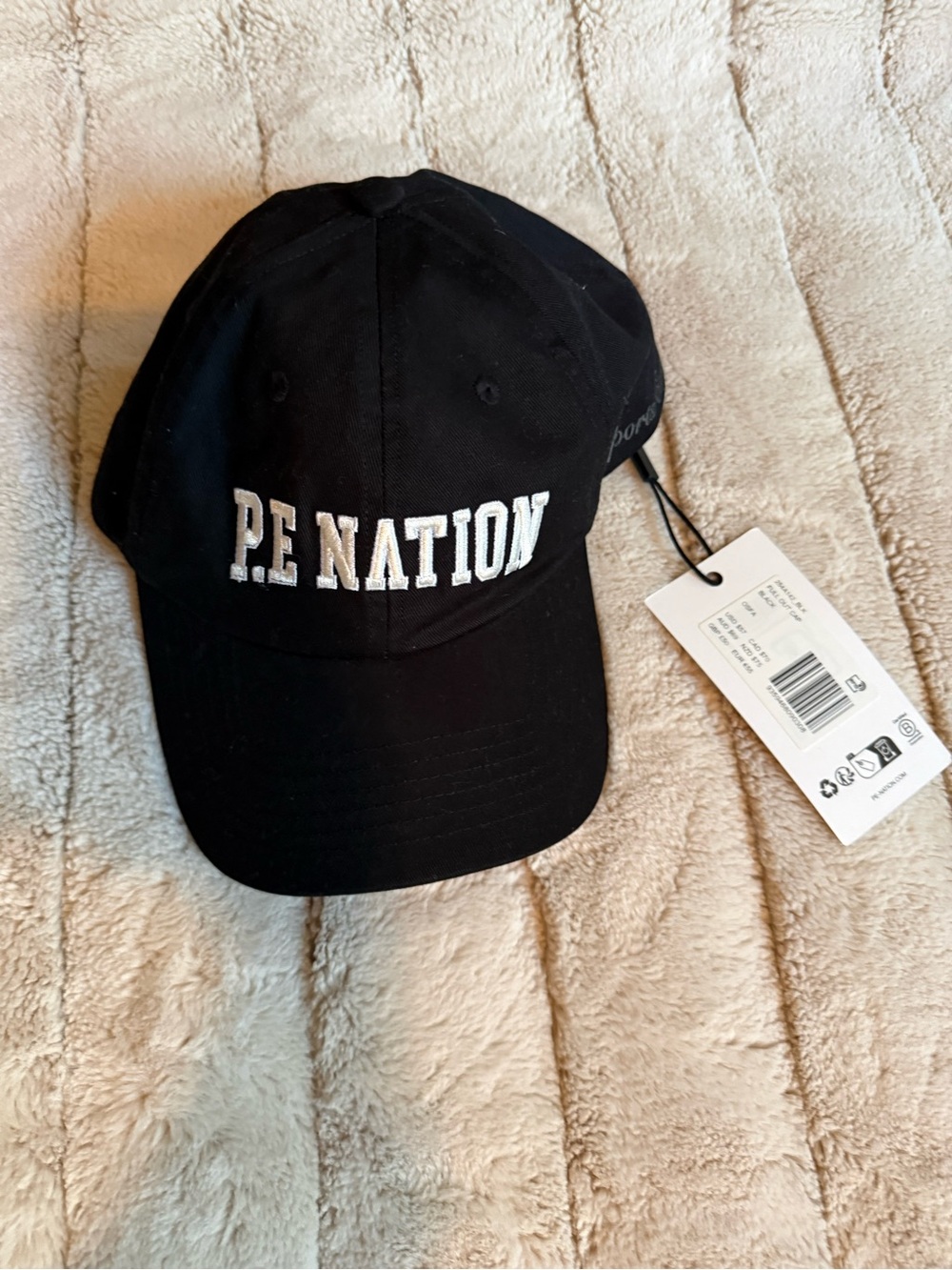 P.E Nation Black Logo Ball Cap, OS